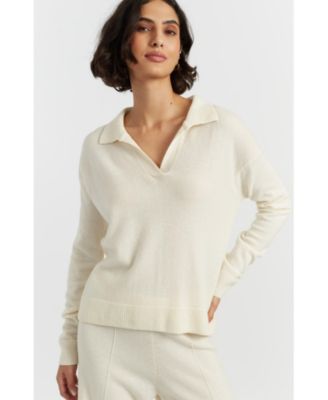 Women's Wool Cashmere Collared Sweater