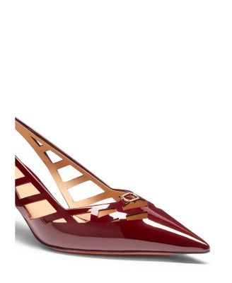 Women's Leather Mid-Heel Pump