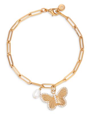 Butterfly Charm & Chain Bracelet, Set of 2