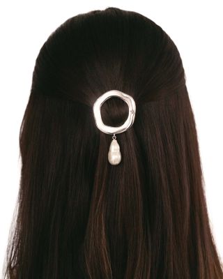 Cultured Freshwater Pearl Circle Barrette