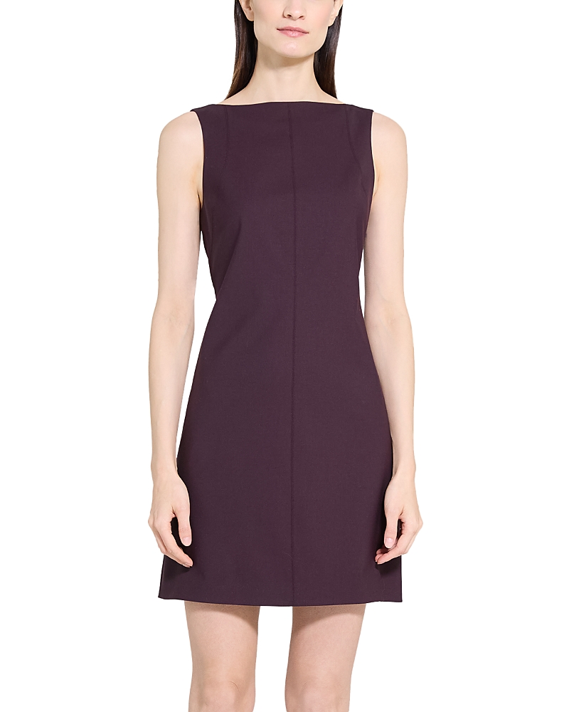 Theory Sleeveless Boat Neck Mini Dress