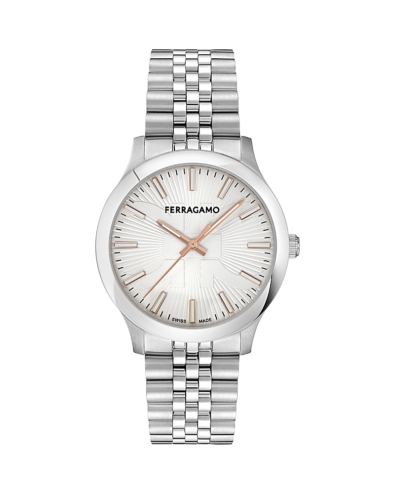 Ferragamo Duo Bracelet Watch, 40mm In Metallic
