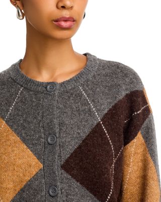 Vivia Argyle Cardigan Sweater