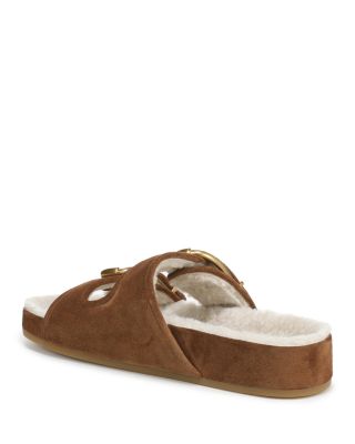 Women's Prue Shearling Buckled Sandals