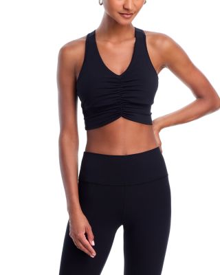 Shirred Racerback Bra Top - Exclusive