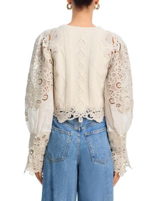 Vania Lace Combo Sweater