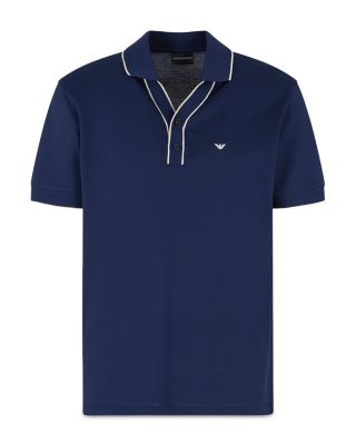 Contrast Edges Piqu&eacute; Polo Shirt