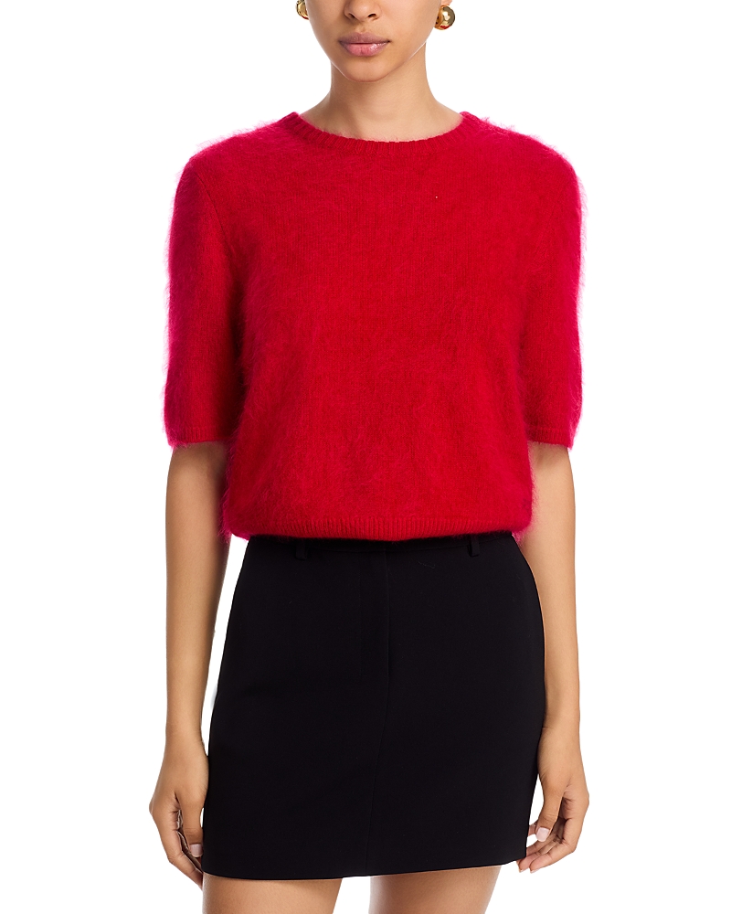 Rag & Bone Jada Brushed Cashmere Sweater In Red