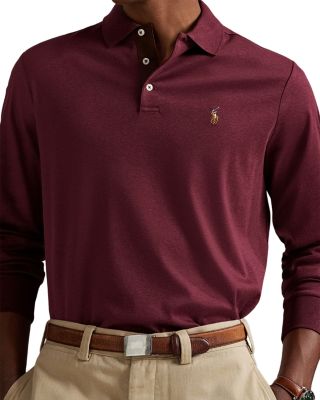 Classic Fit Soft Cotton Long-Sleeve Polo Shirt