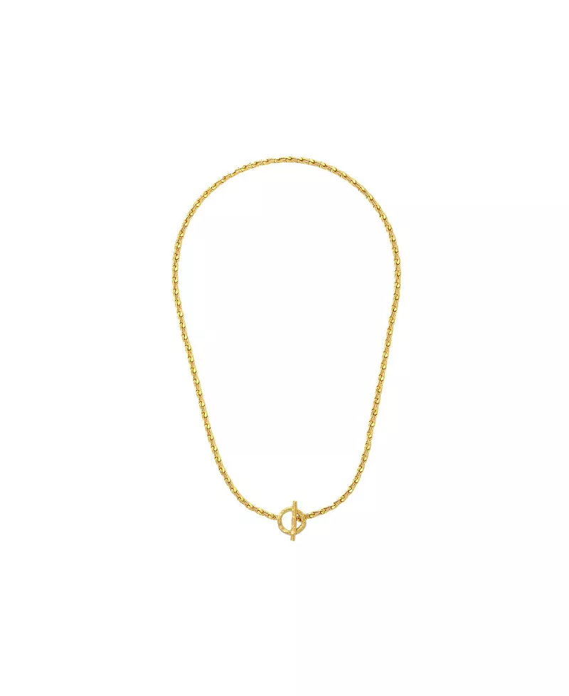 Ottoman Hands Thea Snake Chain Necklace with T-Bar