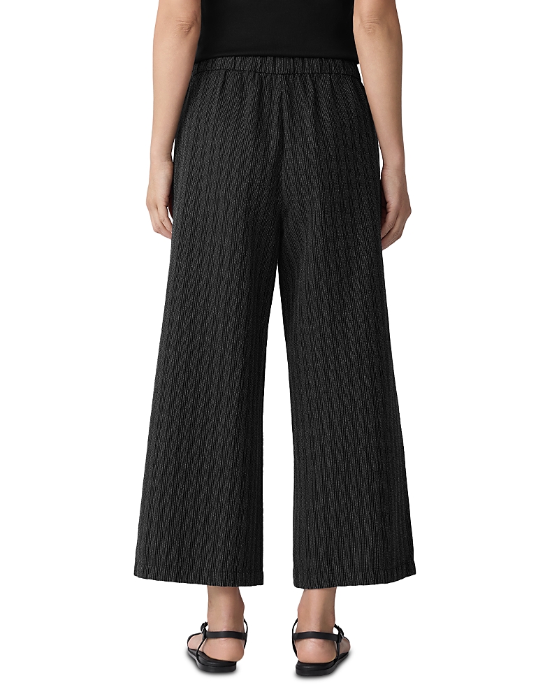 Eileen Fisher Wide Leg Cropped Pants In Black