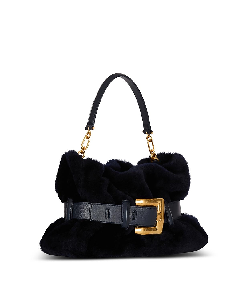 Balmain Medium Anthem Bag in Shearling