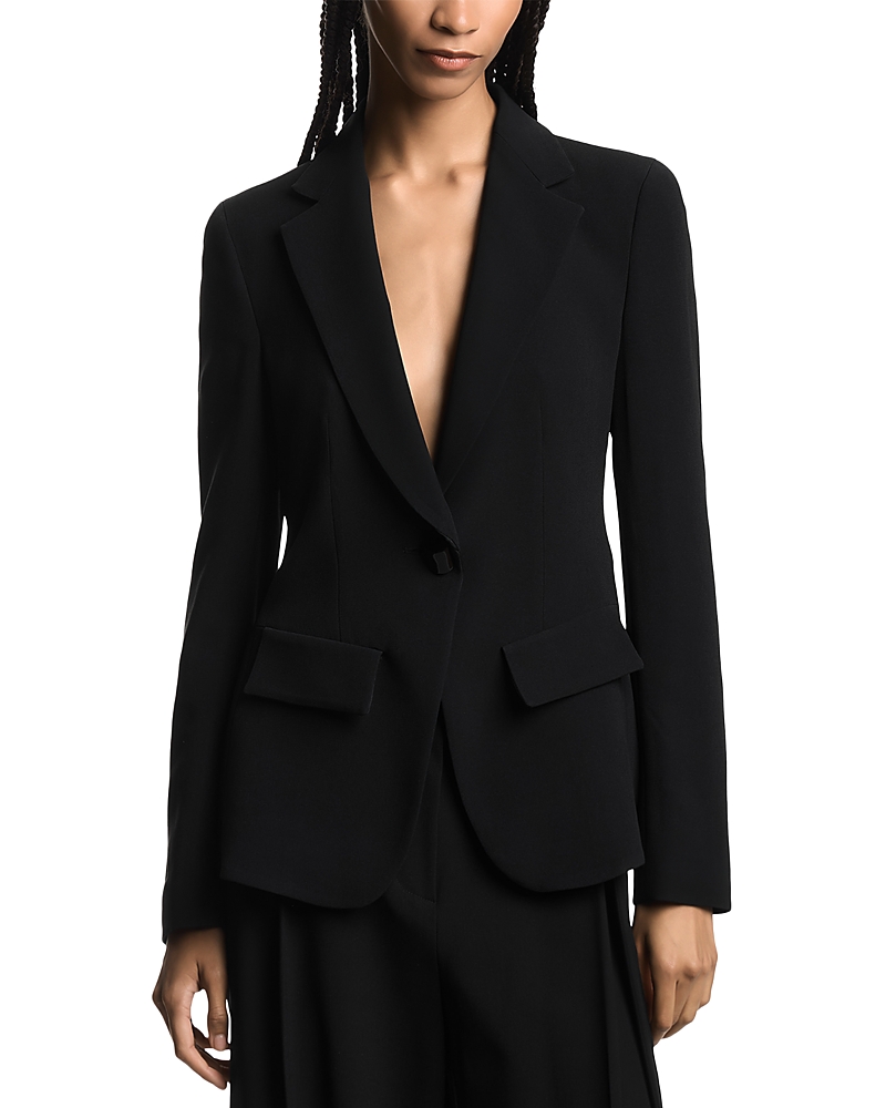Emporio Armani Single Button Blazer In Black