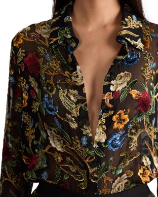 Willa Floral Burnout Blouse