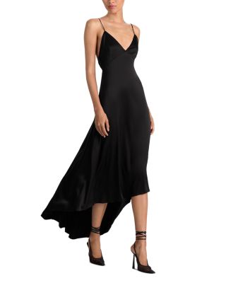 Luciana Deep V Asymmetrical Dress