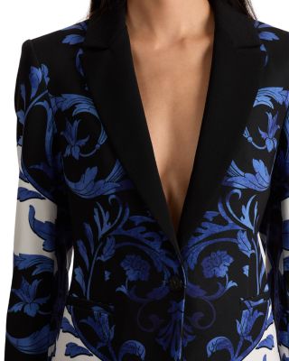 Breann Fitted Long Printed Blazer
