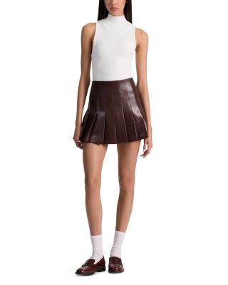 Carter Faux Leather Pleated Mini Skirt