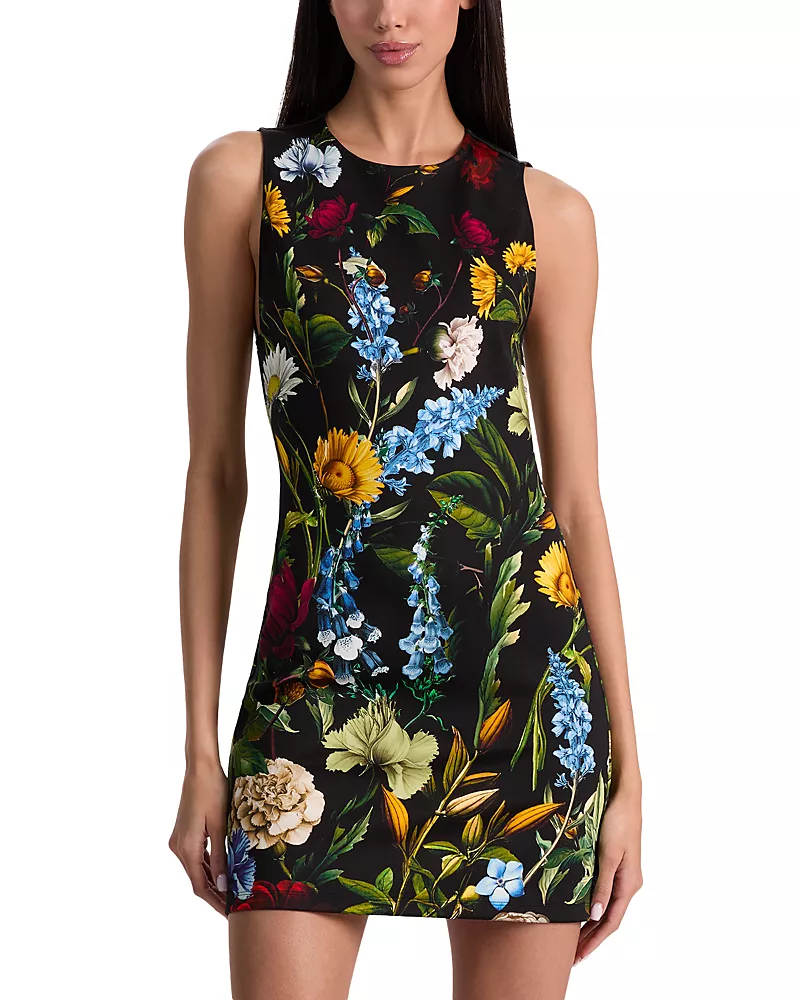 Alice and Olivia Wynell Bodycon Floral Mini Dress