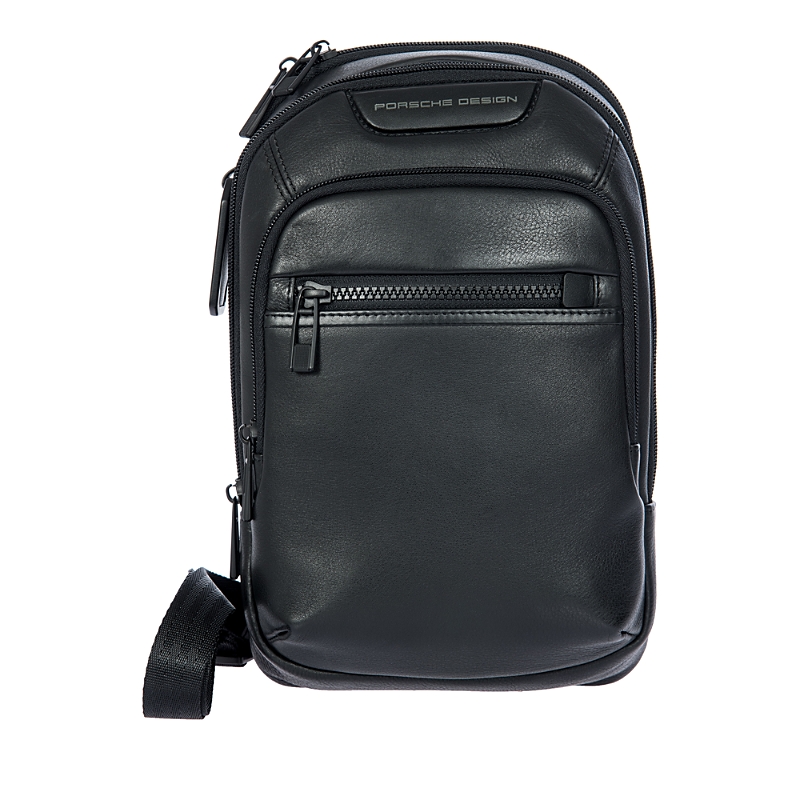 Porsche Design Roadster Leather Evo Sling Bag In Black