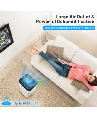  24 Pints 1500 Sq. Ft Portable Dehumidifier For Medium To Large Spaces