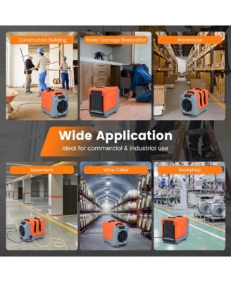  180 PPD Commercial Dehumidifier Crawl Space Dehumidifier with Pump & Drain Hose