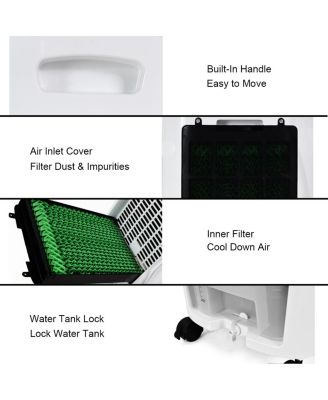  Evaporative Portable Air Cooler Fan & Humidifier with Filter Remote Control