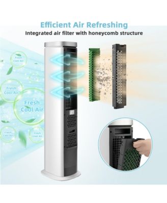3-In-1 Portable Evaporative Air Cooler 40'' Bladeless Cooling Tower Fan with Timer