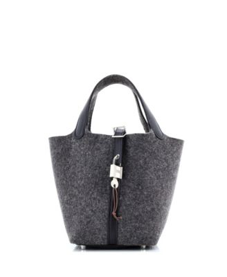  PM Picotin Lock Bag Felt with Leather
