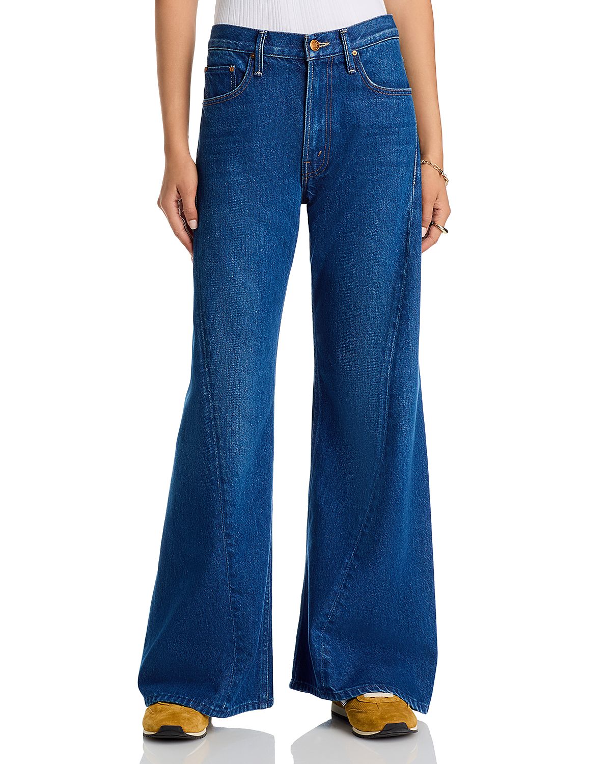 Mother The Lemon Twist Sneak High Rise Jeans