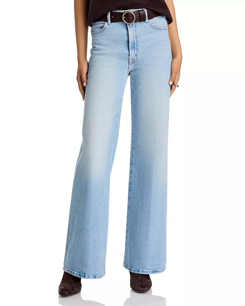 Mother The Hustler Roller Sneak High Rise Jeans in Complete 360