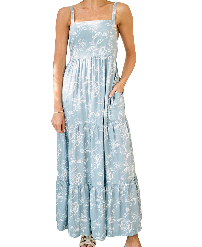 Hermoza Shea Women's Long Dress Cover Up In Blue