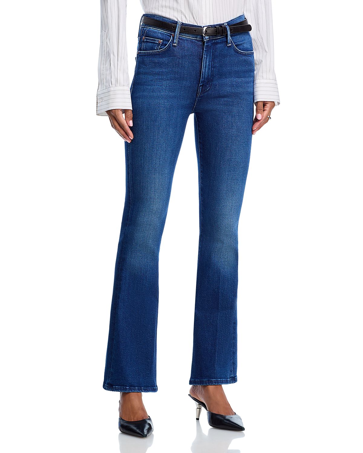 Mother The Weekender Mid Rise Flared Jeans