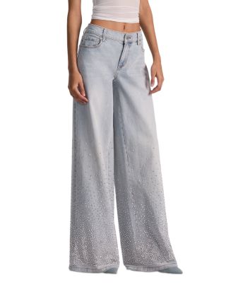 Amazing Mid Rise Embellished Jeans in Rock Star Blue