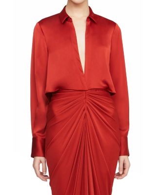 Katrine Jersey Satin Gown