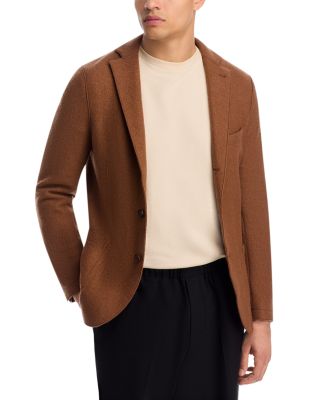 Boiled Wool Slim Fit Sport Coat with Removable Full Zip Hoodie