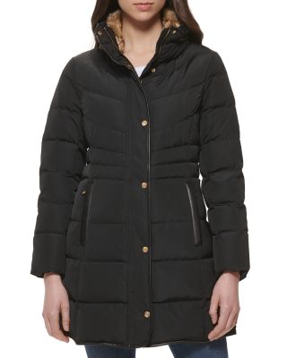 Quilted Hidden Hood Coat