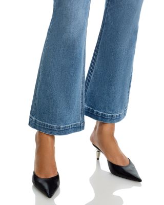High Rise Mini Flare Bootcut Jeans in Indigo - Exclusive