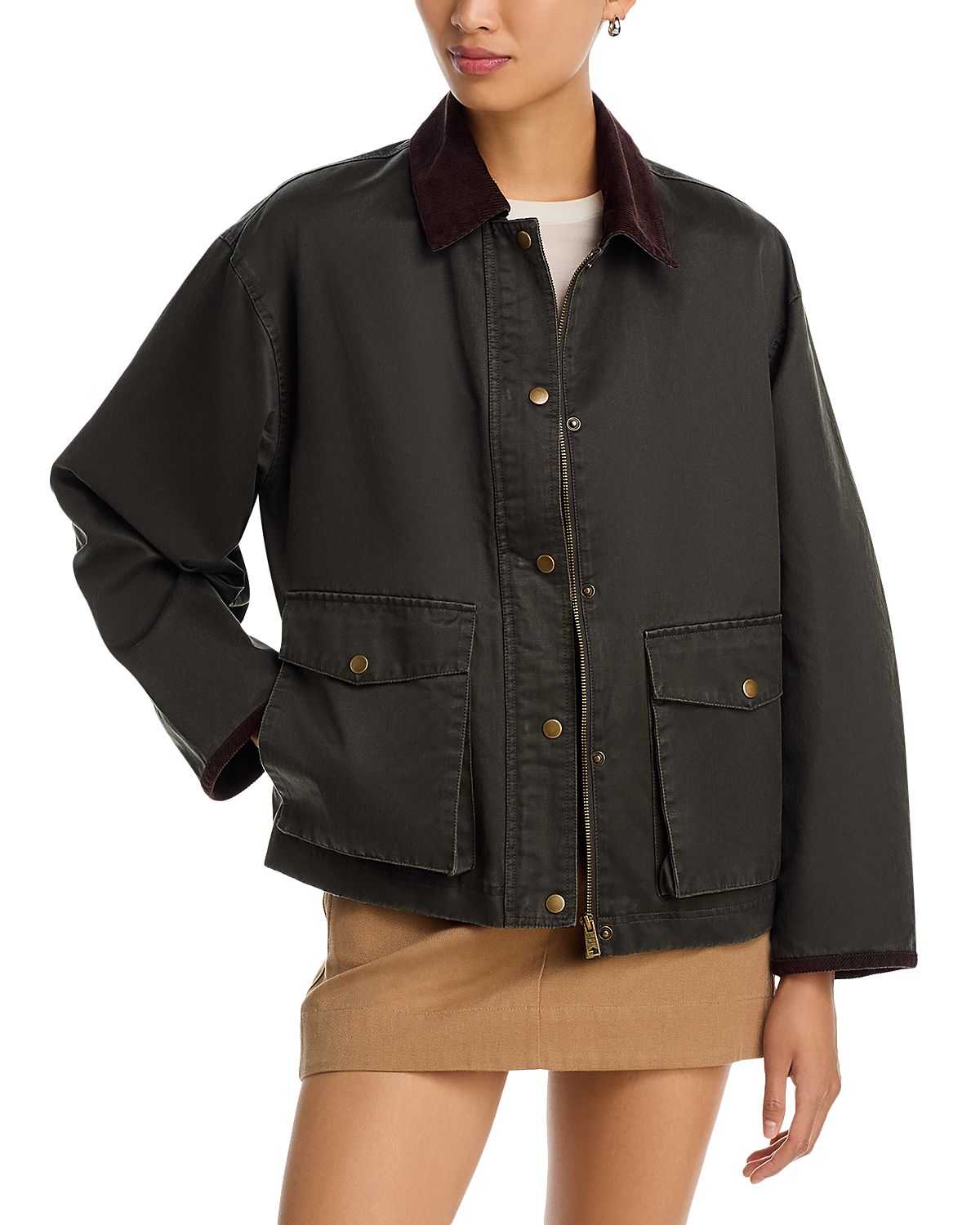 Aqua Cropped Barn Jacket - Exclusive