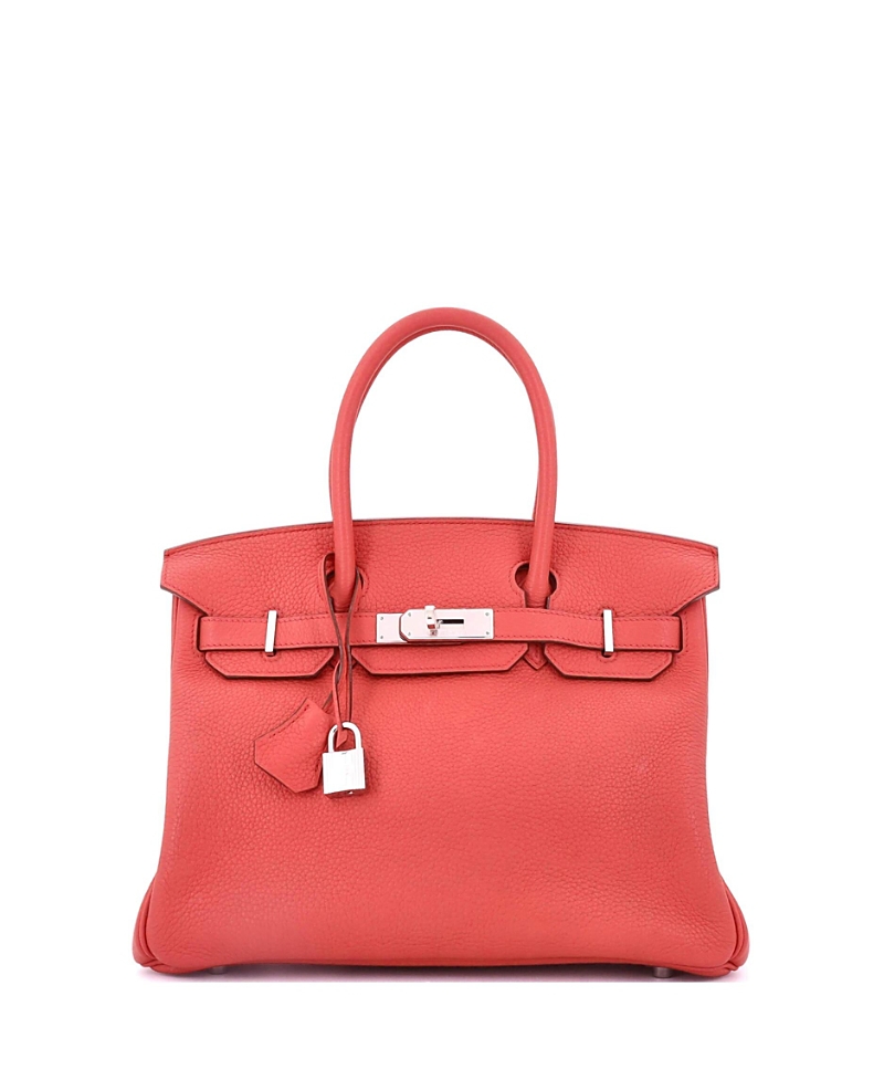 Pre-owned Pre-owned Hermes Hermes Birkin 30 Handbag Pink Clemence With Palladium Hardware In Purple