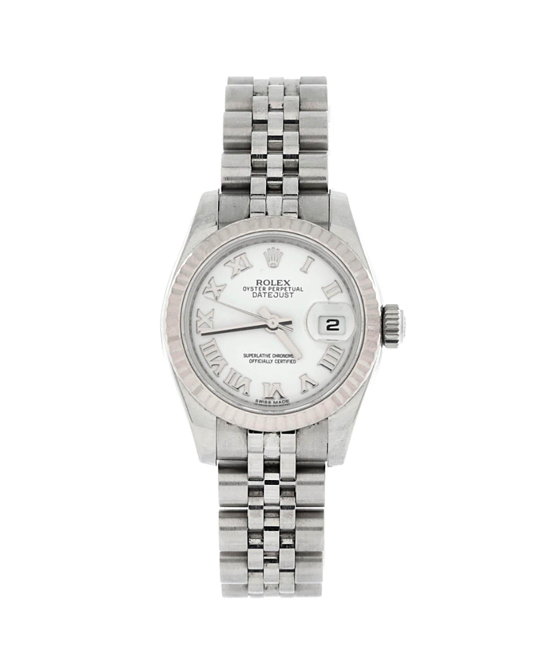 Pre-owned Pre-owned Rolex Rolex Oyster Perpetual Datejust Automatic Watch In Stainless Steel And White Gold 26mm