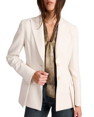 Mimi Soft Stretch Crepe Double Button Open Flap Jacket