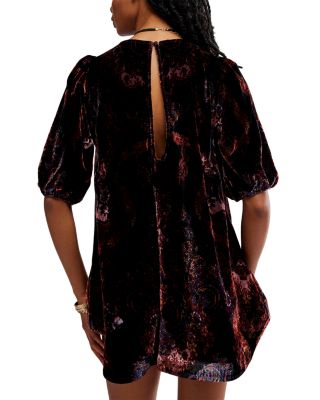 Maye Printed Velvet Tunic Dress