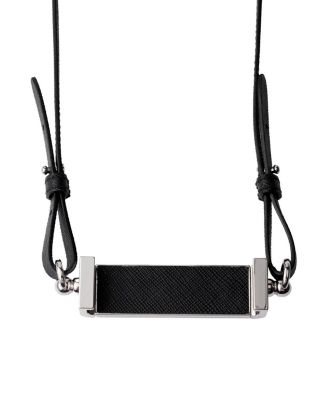 Metal and Saffiano Leather Smartphone Case