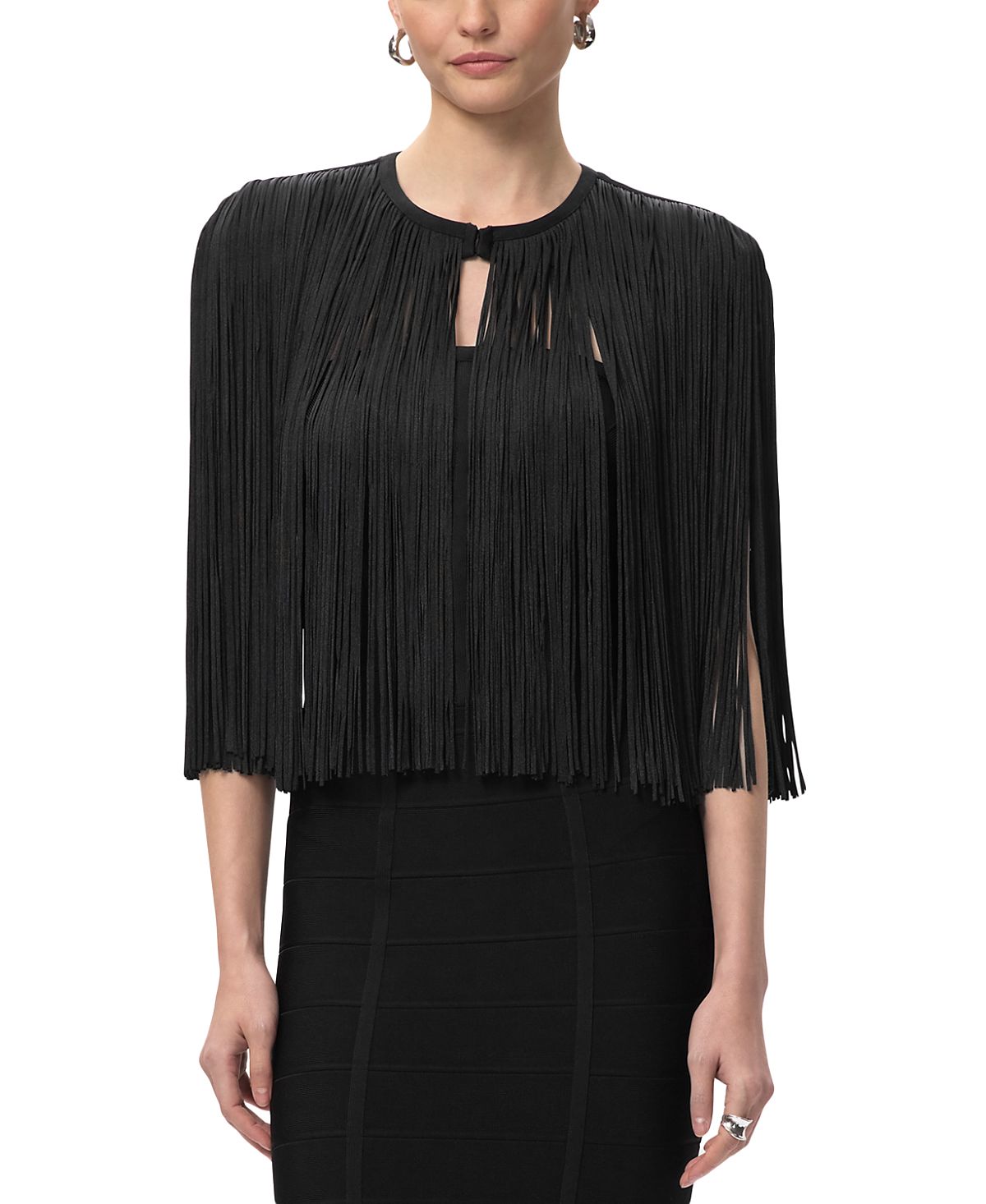 Herve Leger Fringe Cape