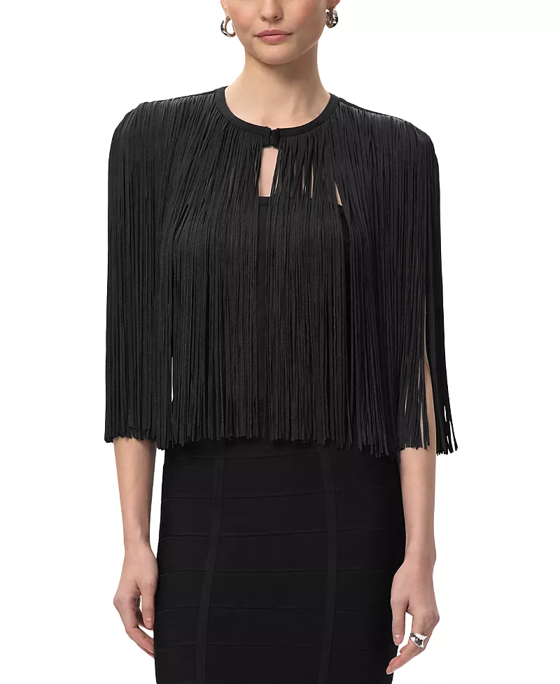 Herve Leger Fringe Cape
