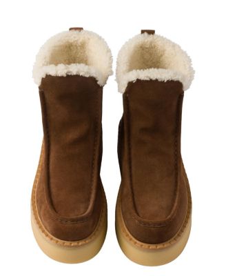 Women's Suede and Shearling Booties