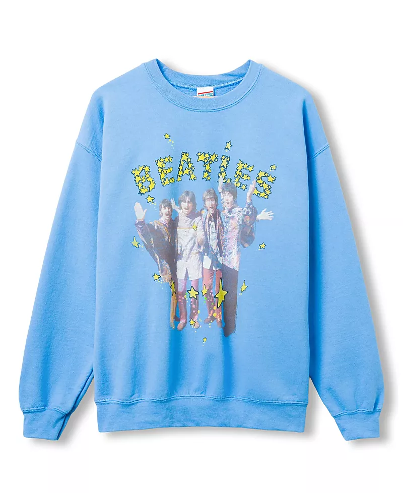 Junk Food Clothing Men's The Beatles Magical Mystery Tour Flea Market Fleece Sweatshirt