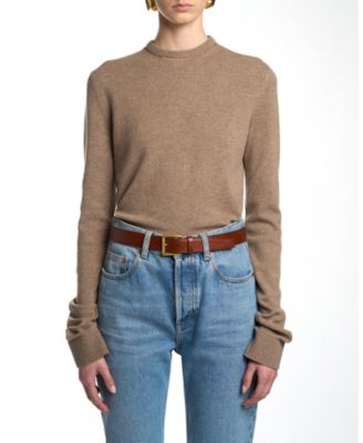 Rectangular Buckle Belt in Leather