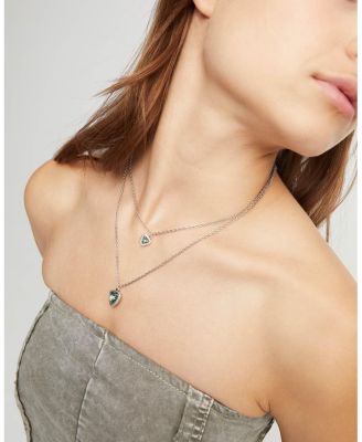  Green Triangle Pendant Necklace