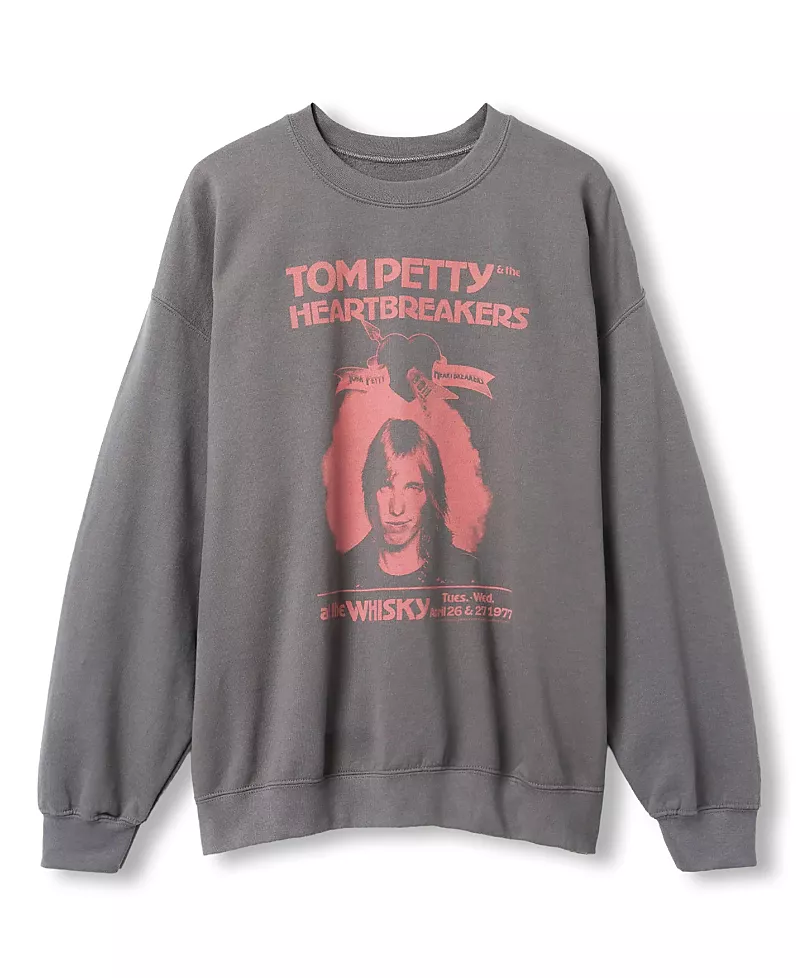 Junk Food Clothing Unisex Tom Petty at the Whiskey Flea Market Crew Sweatshirt